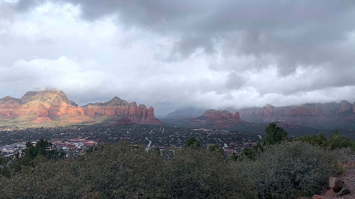 Brewing monsoon storm in the Verde Valley Arizona highlighting How Rain Gutters Protect Arizona Homes